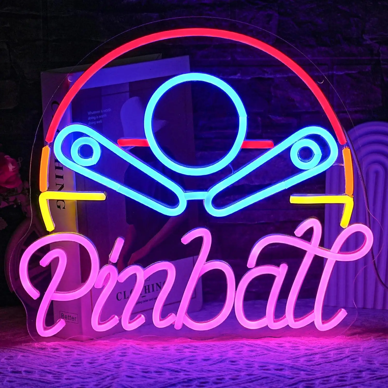 

Pinball Game Neon Sign USB Dimmable LED Light For Game Room Mall Game City Man Cave Bedroom Wall Decoration Atmosphere Lighting