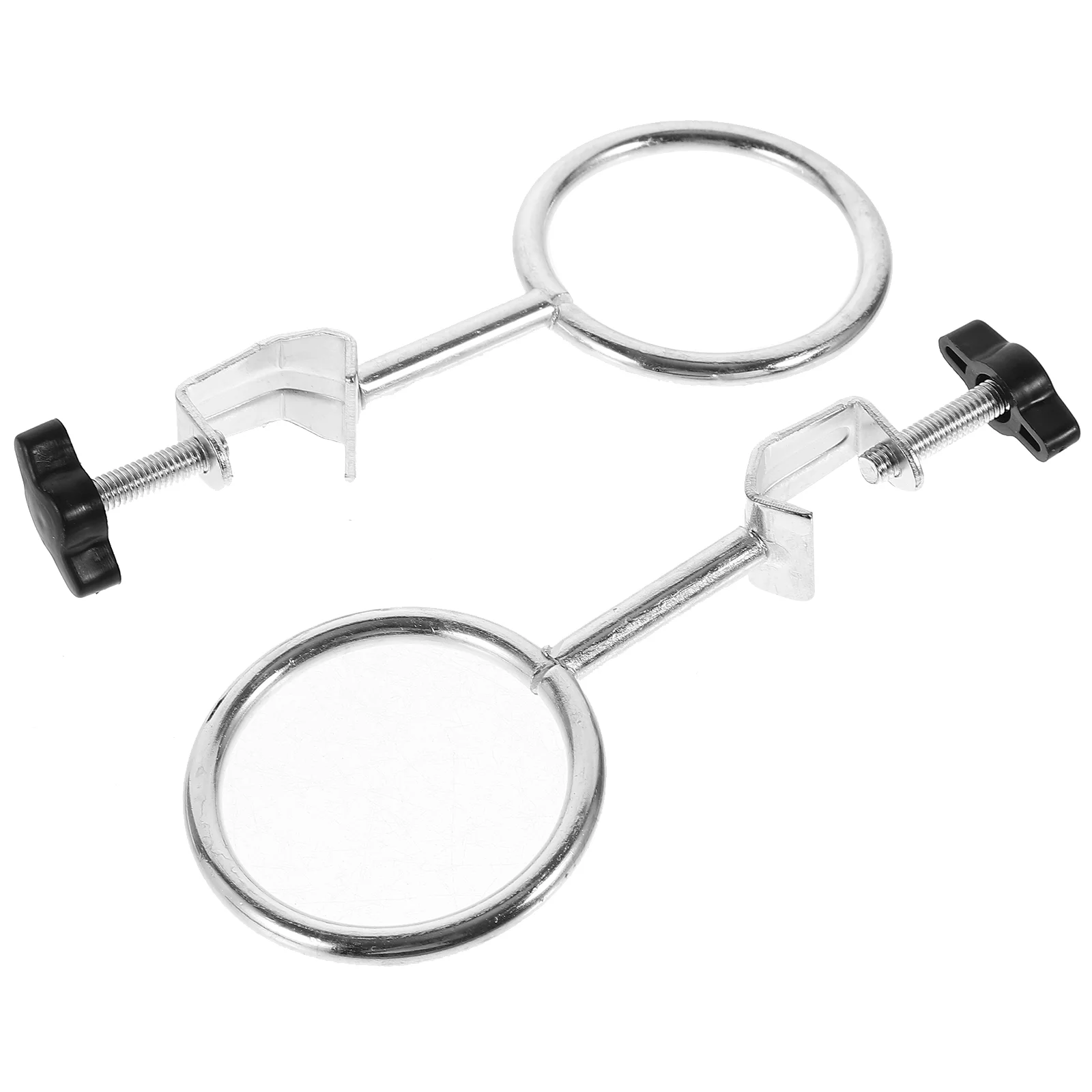 2 Pcs Experimental Equipment Accessories Corrosion Resistant Ring Support Stand Retort Metal Iron Labs Beakers