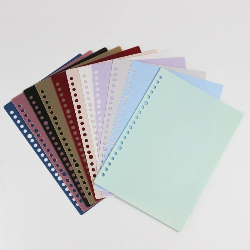 10Pcs Loose Leaf Binding Covers A4 B5 A5 30/26/20 Hole Notebook Binder Thickened Budget Replaceable School Stationery Supplies