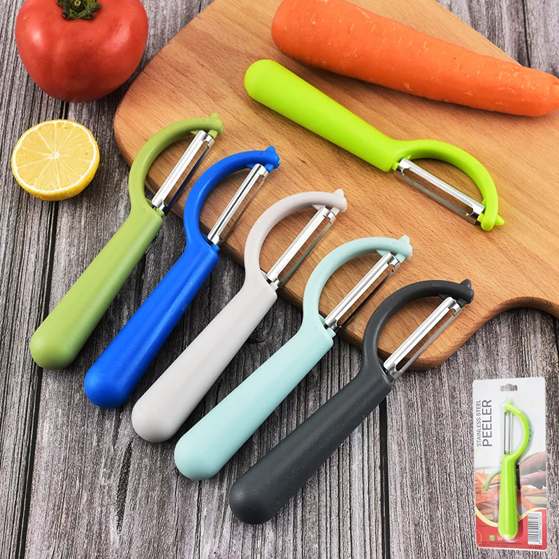 Useful Peeler Long Handle Sharp Peeler Stainless Steel Peelers Multifunctional Melon Shaver Easy Peeling Tools Kitchen Gadgets