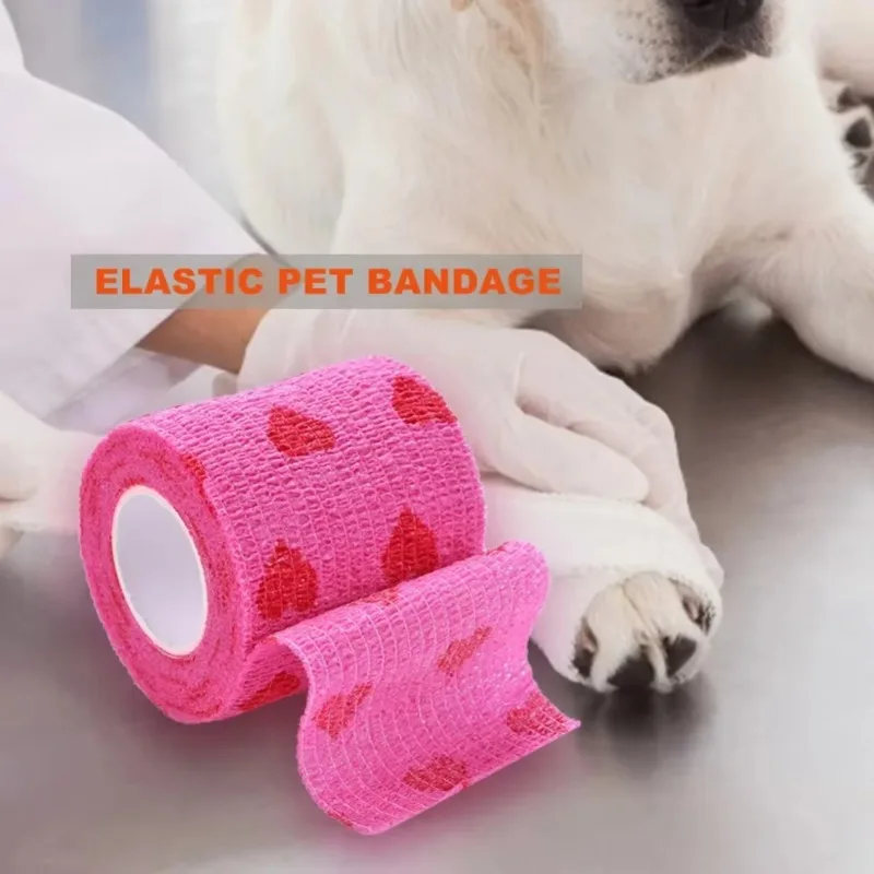 Animal Pattern Printing Self-adhesive Elastic Bandage Knee Joint First Aid Kit Pet Tape