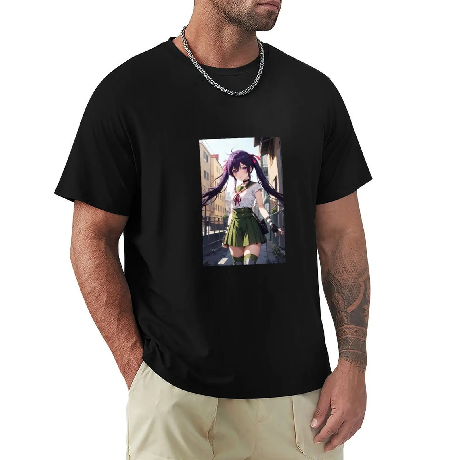 

Kurumi Ebisuzawa - Gakkou Gurashi Fanart T-Shirt Large Size Casual Short Sleeve Top