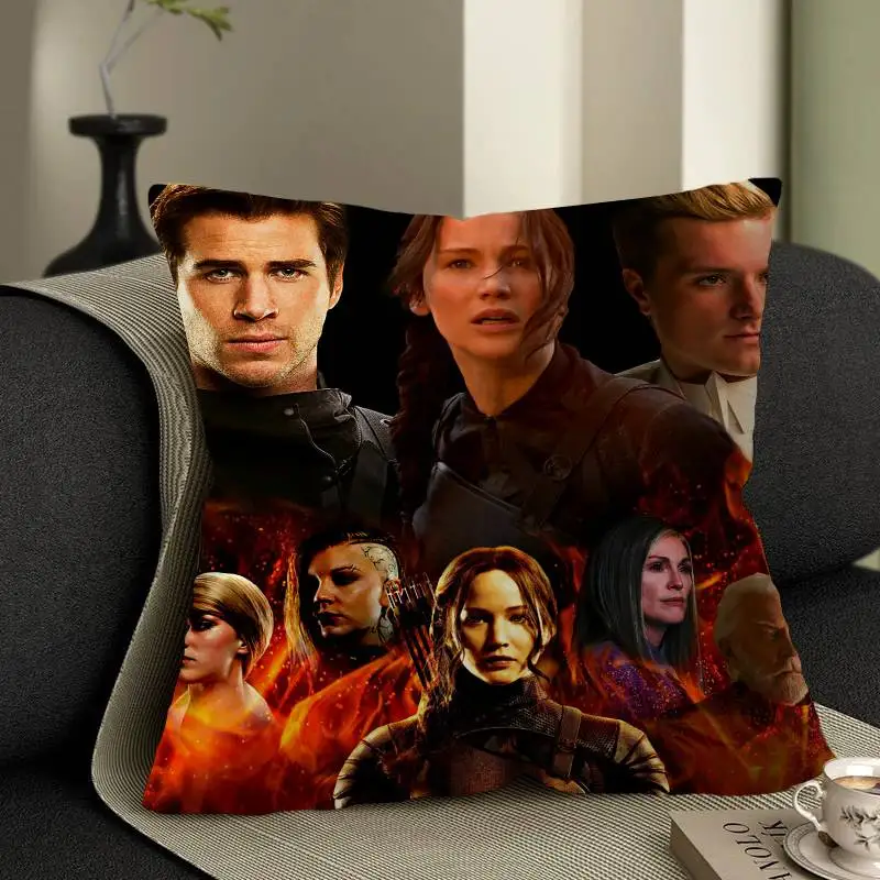 The Hunger Games 3 أغطية وسائد أريكة كرتونية ديكور منزلي بطباعة على الوجهين غطاء وسادة قصير لطيف من القطيفة #6