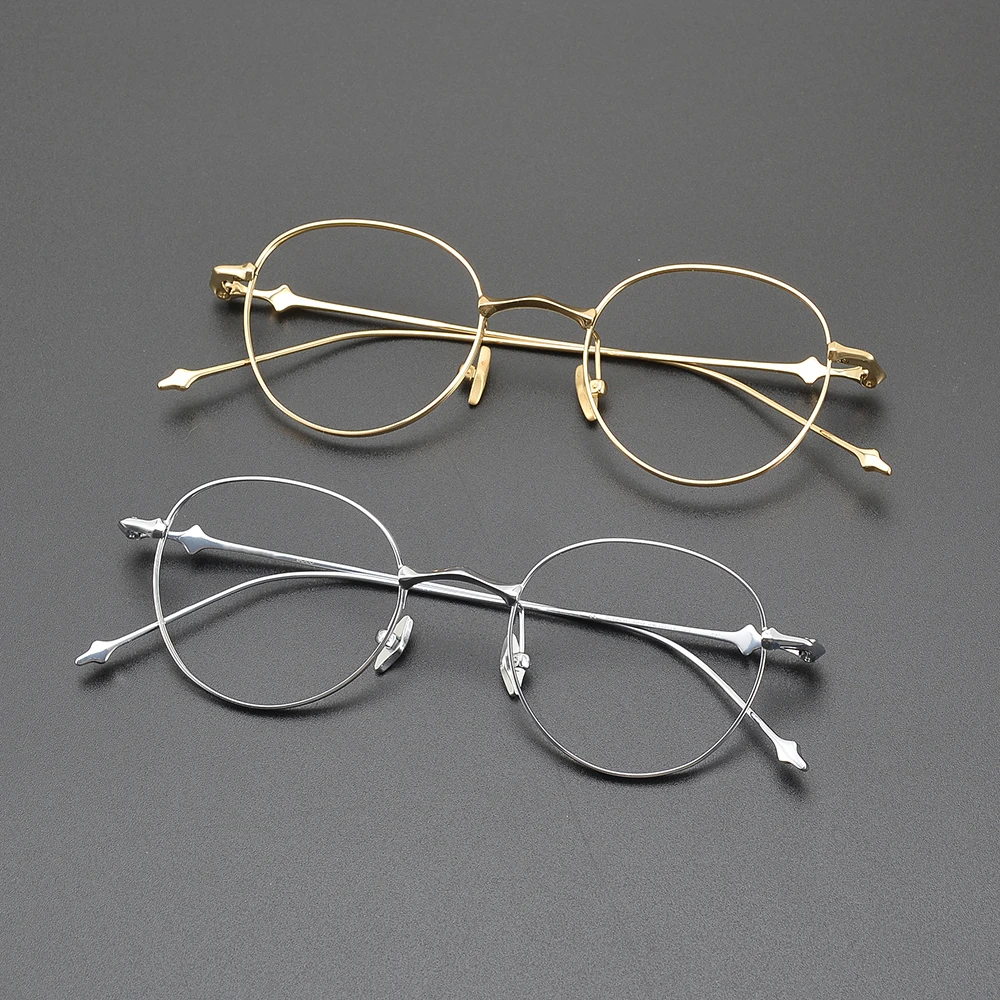 2024 New Style Titanium Eyewear Retro Optical EyeGlasses Round Frame For Men Women Prescription Myopia Reading Eyeglasses