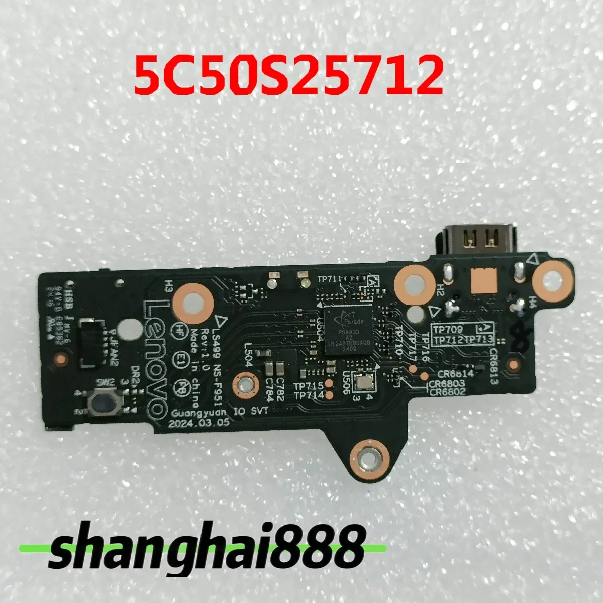New For Yoga Slim 7 14Q8X9 USB Switch Power board NS- F951 5C50S25712