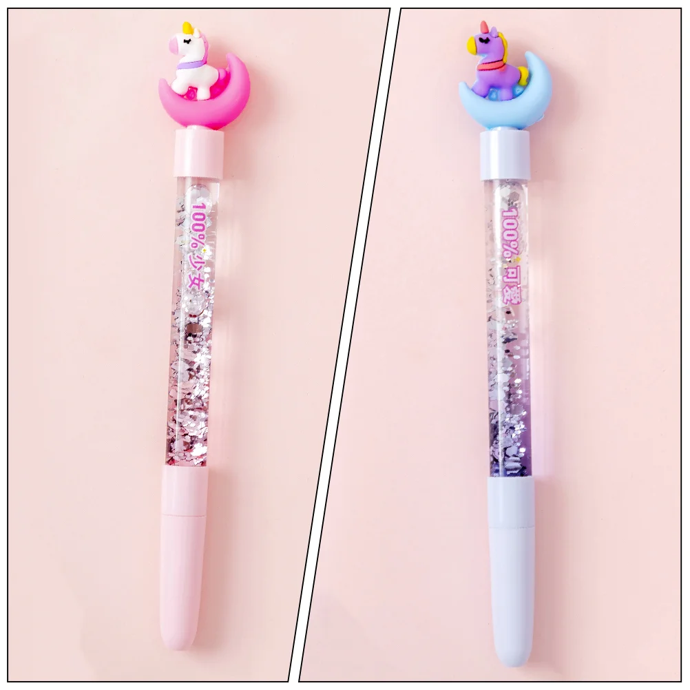 4 Pcs Cartoon Pen Gel Pupils Fountain Ink Multi-function Pens Plastic Note
