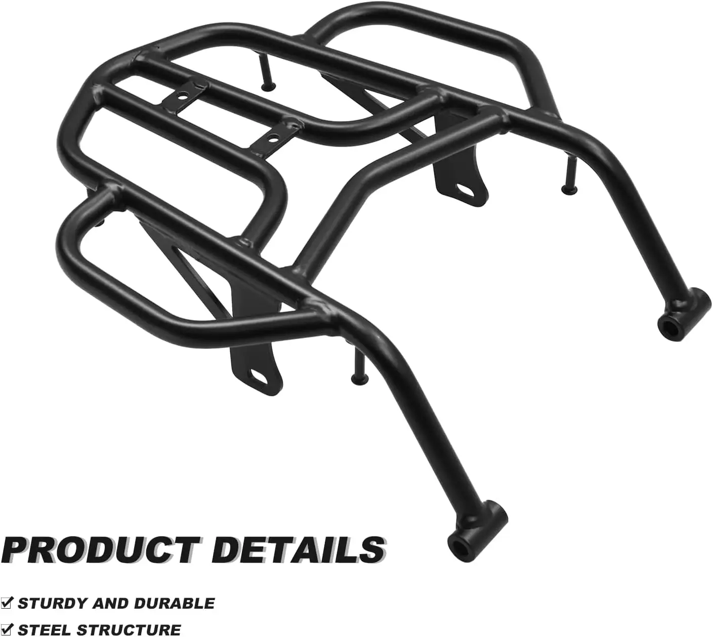 KLX230 Luggage Rack for Kawasaki KLX230 2019-2026 Rear Cargo Rack Motorcycle Luggage Shelf Bracket with Hand Grip Rail Bar
