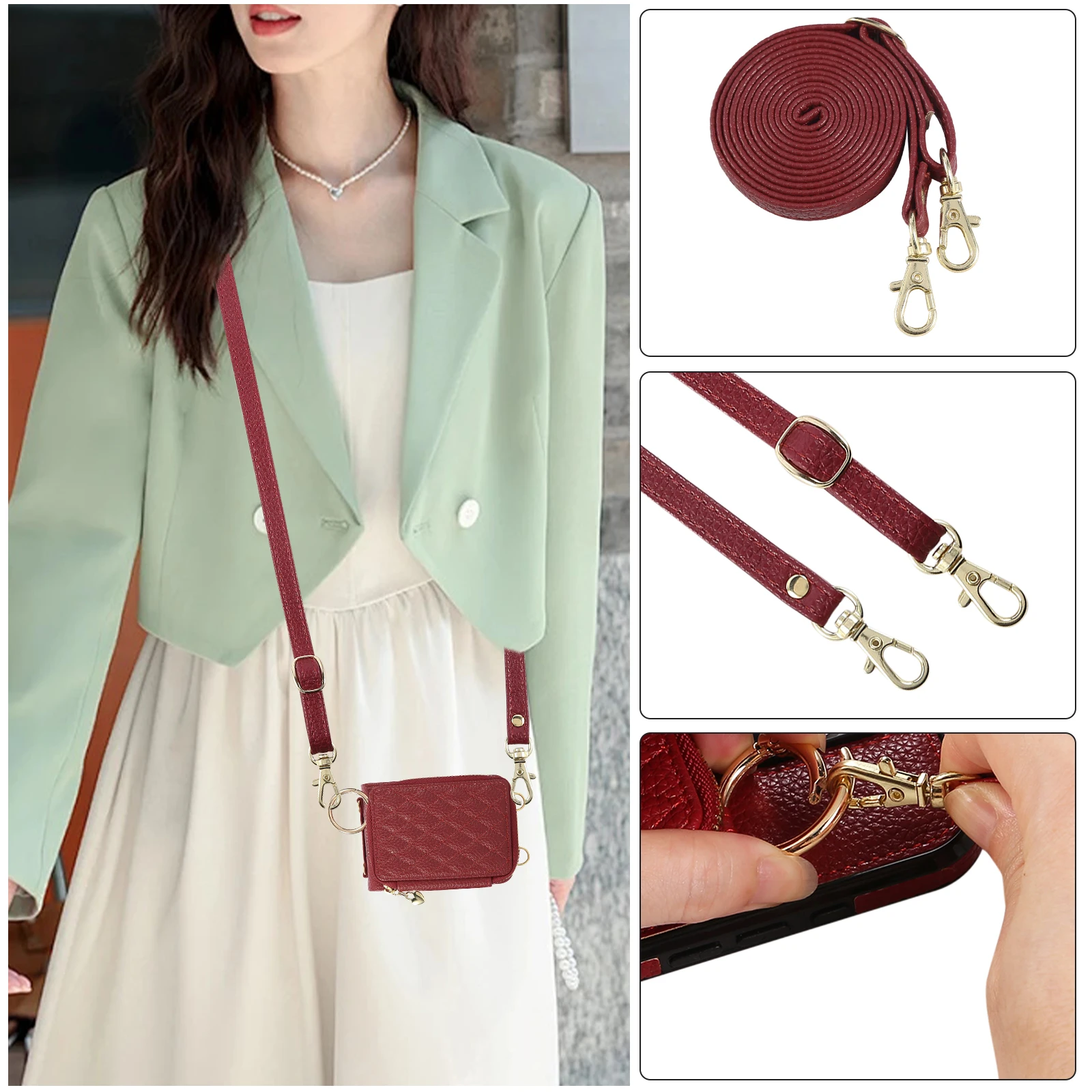 Bandolera con cremallera tarjetas Solt cartera Funda de cuero para Samsung Galaxy Z Flip 7 7FE 6 5 4 3 bolsa con cordón largo cubierta de soporte de anillo de rejilla