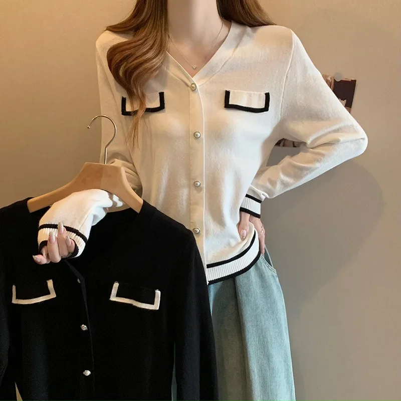 

Western Style Meat-covering Long-sleeved Bottoming Sweater Women's New Style Outer Cardigan Slimming Top Fashion Clothing