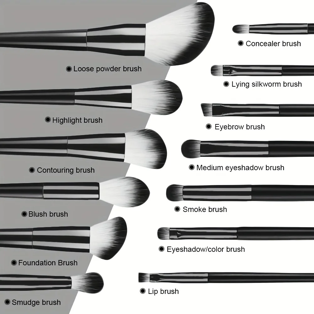 13 個のメイクブラシセットソフトふわふわアイシャドウブラッシュメイクブラシファンデーション化粧ツール収納ボックスメイクスポンジパウダーパフ