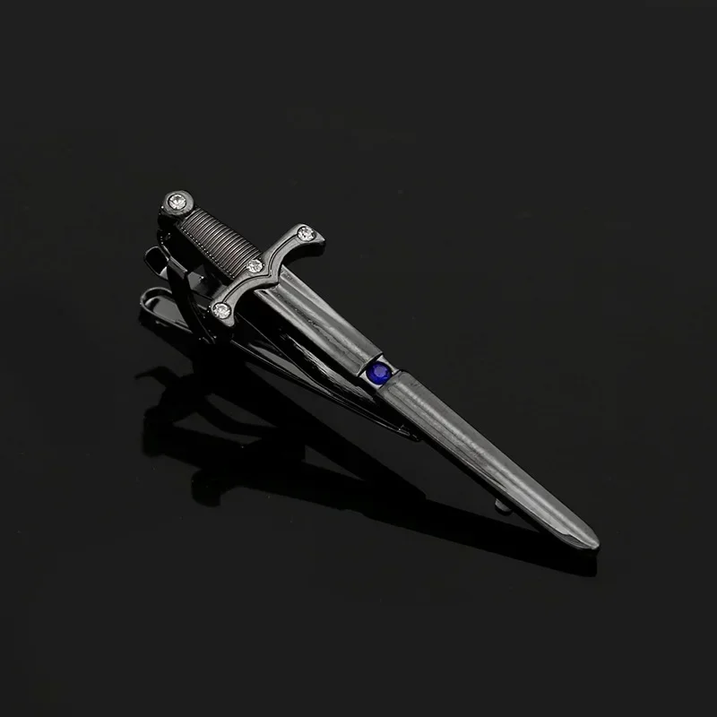 Sword Tie Clip Personality Men\'s Business Banquet Party Formal Dress Shirt Necktie Accessories Fashion Simple Crystal Ties Clips