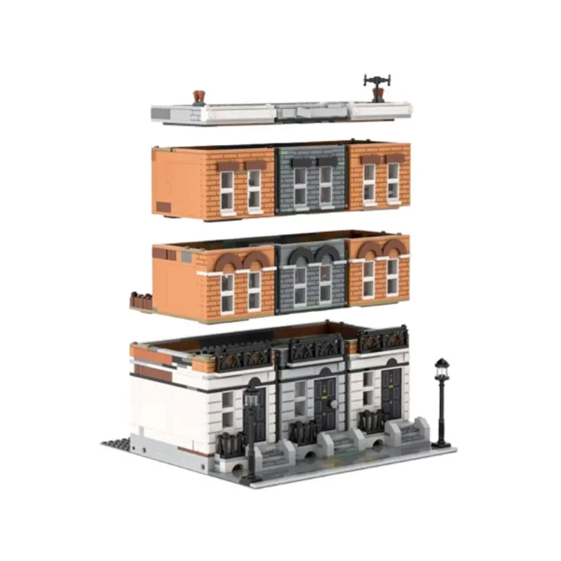 

Spot MOC-1723pcs Modern Architecture DIY Small Particle Assembly Building Blocks Puzzle Toy Model Gift Set Ornament