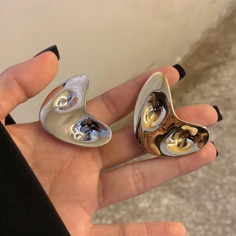 Metal Geometric Glossy Alien Mask Rings Punk Rings For Women Men Trendy New Design Jewelry Accessories Gift