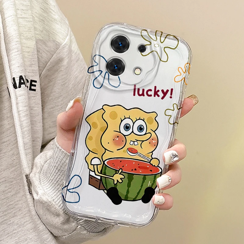 Cartoon S-Spongebob Handy hülle für Redmi Note 13 12 11 Pro Plus 12 11 10 9 Pro 12c 10a K70 Ultra Silikon transparente Softcover