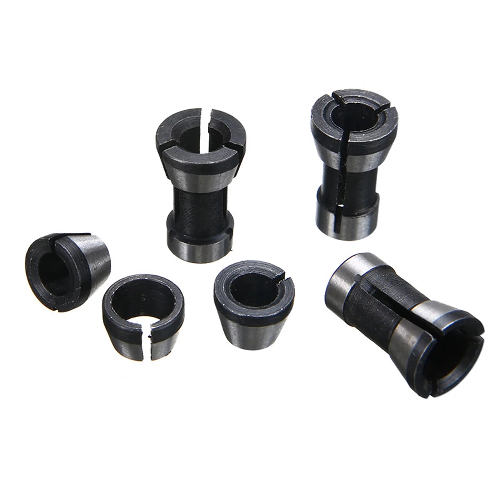 A44F-8Pcs عالية الدقة محول كوليت مجموعة 6 مللي متر/6.35 مللي متر/8 مللي متر كوليت تشاك النقش التشذيب آلة راوتر قاطعة المطحنة أداة