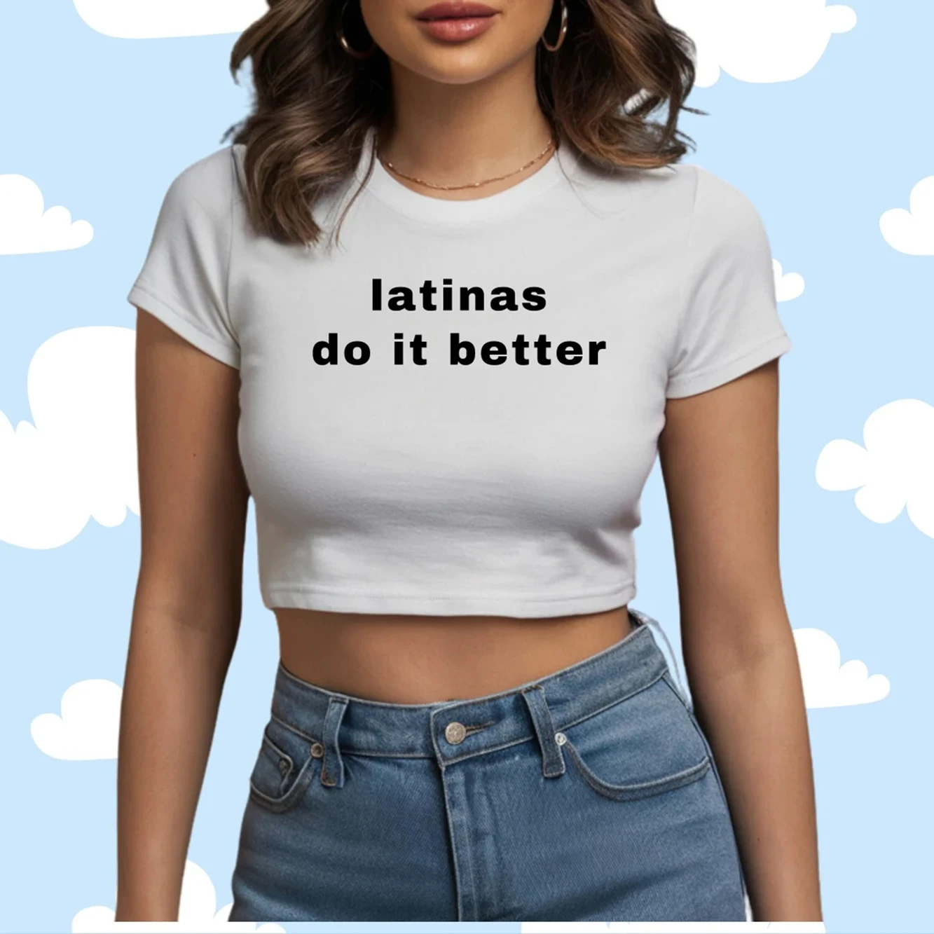 Latinas Do It Better Girls Crop Top Summer Fashion Baby Tee Y2K Clothing Cotton Trendy Crop Shirts