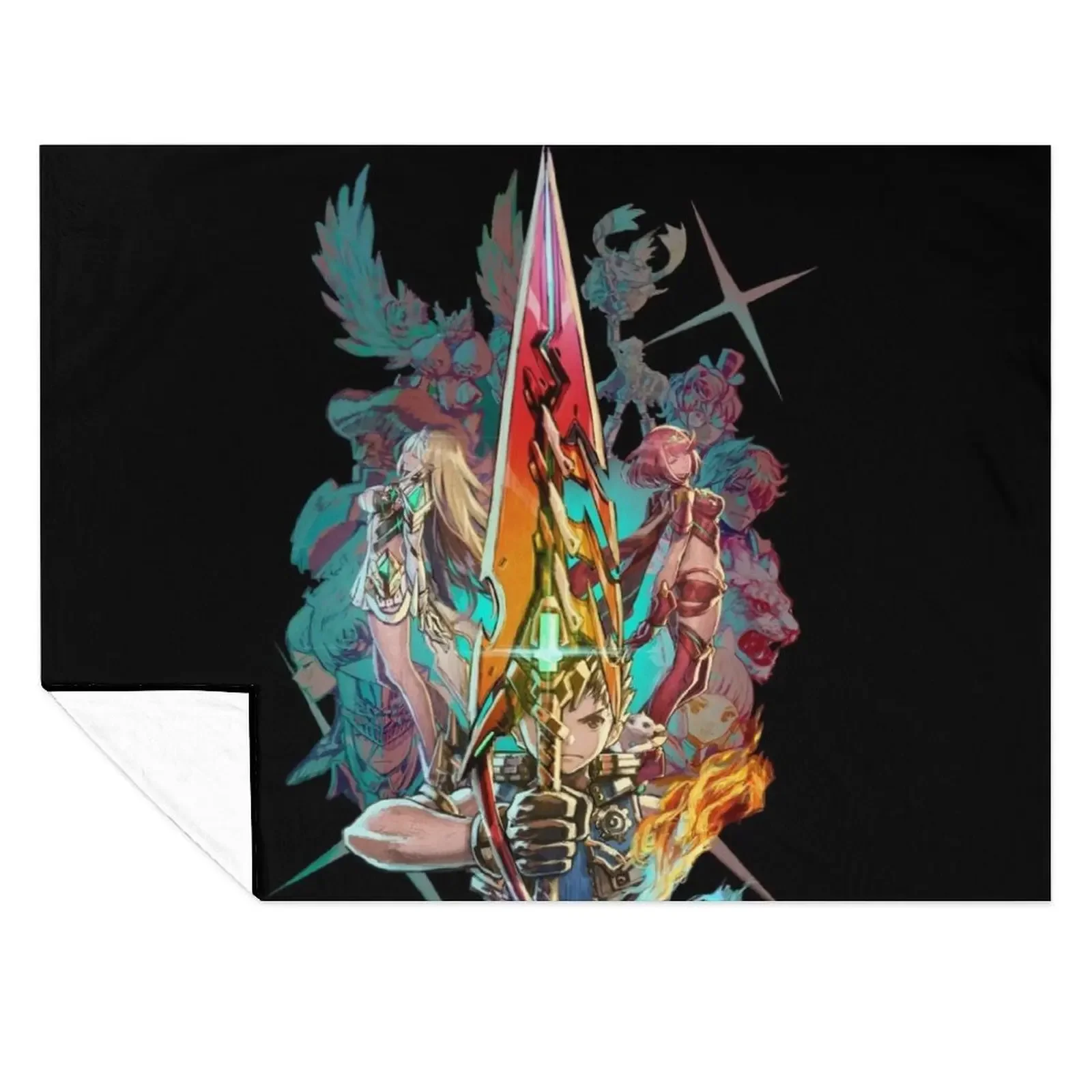 

Xenoblade Chronicles 2 - Team Throw Blanket Soft Plaid Custom Camping Plaid on the sofa Blankets