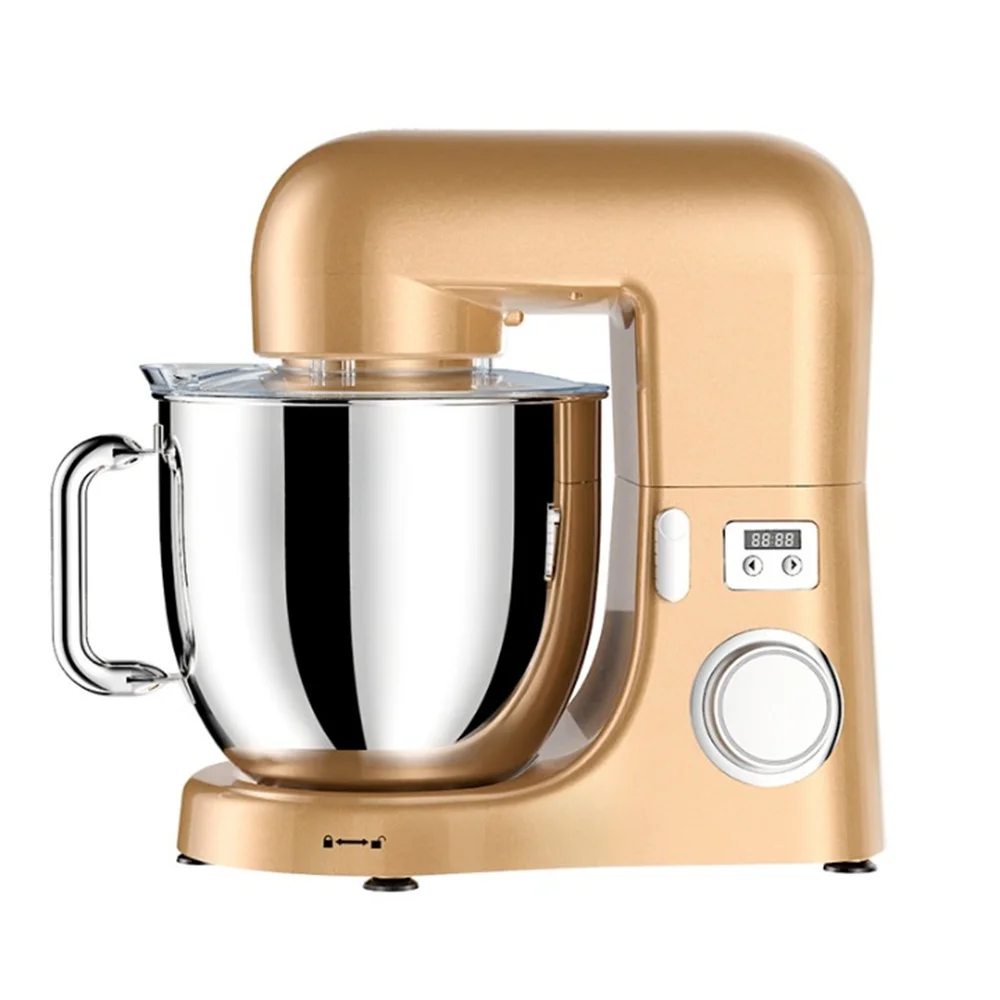 Cross Border Professional Kitchen Intelligent 7-Speed 500W Stainless Steel Anti-Splash Quiet Operation Baking Dough Stand Mixer