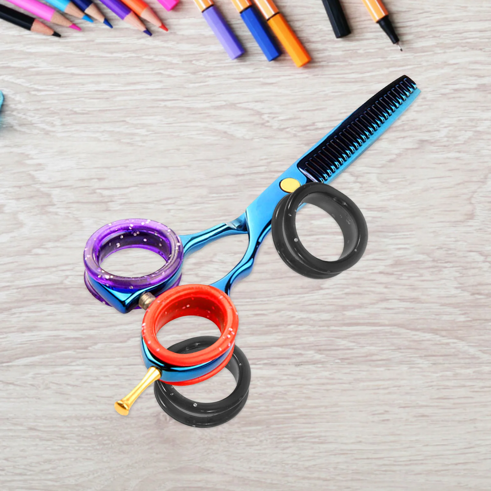 

20 Pcs Hairdressing Salon Finger Protective Cover Clean Scissors Rings for Women