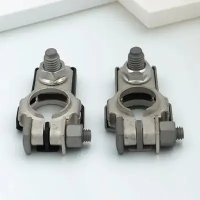

1Pair Car Connectors Vehicle Terminal Clamps Tinned Copper Terminal Clamps Quick Release Connectors Safe