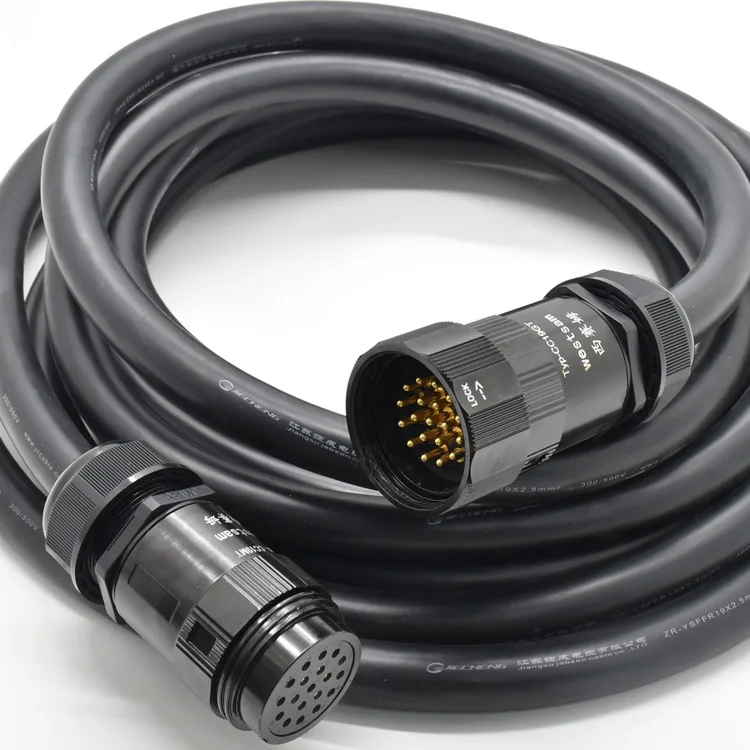 19-core 2.5 square wire connector stage lighting 19P aviation plug socapex male and female tape cable