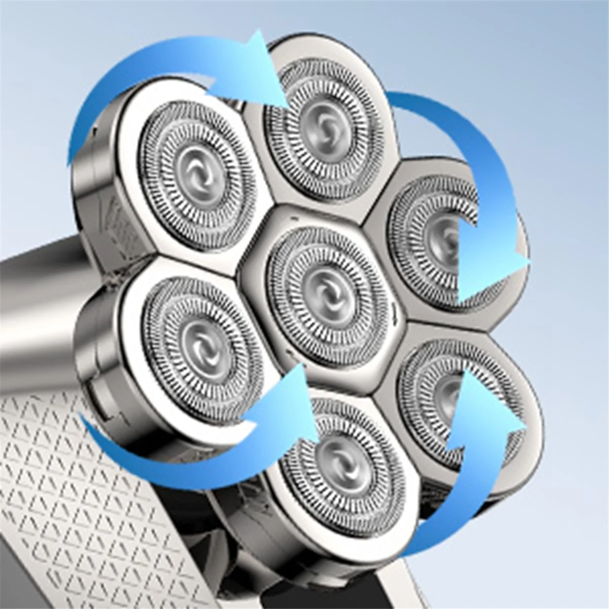 Barbeadores de cabeça giratórios 7D para homens, IPX7 à prova d'água, kit de higiene 5 em 1, barbeador úmido e seco com display LED