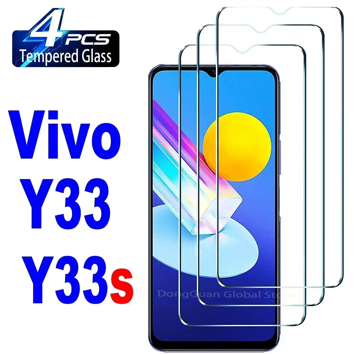 

Закаленное стекло для Vivo Y33s Y33 Y33t Y33e, 2/4 шт.