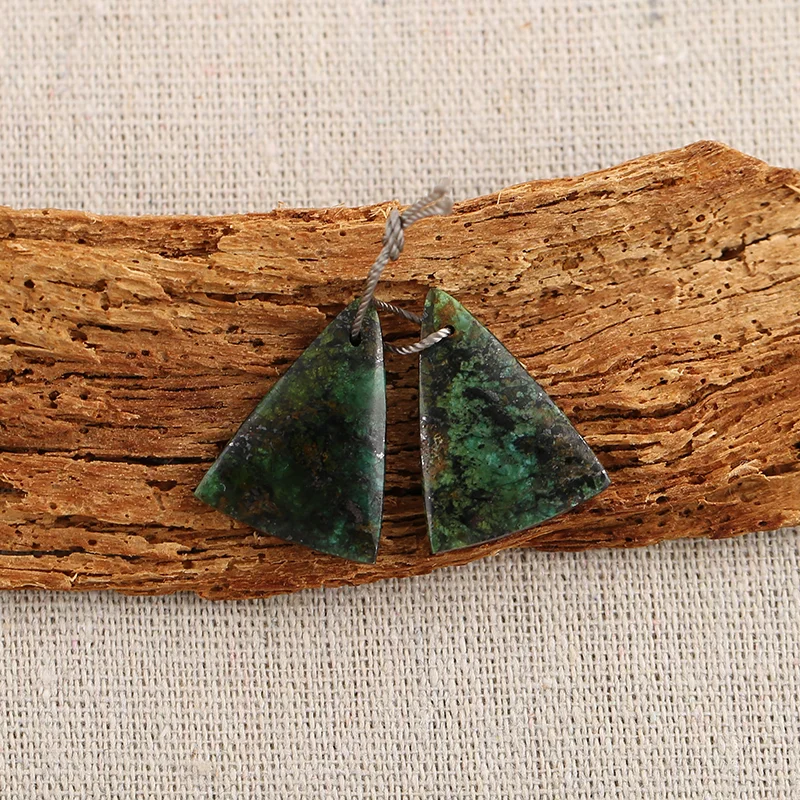 B&F African Turquoise   Earring Beads for Jewelry Making, Handmade Natural stones beads, Stones for jewelry Making Supplies