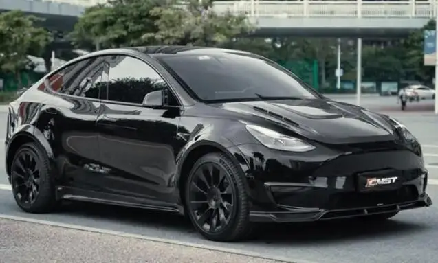 Body Kits For Tesla Model y 2020 2021 2022 2023 Real Carbon Fiber Side Skirts Aprons Extension Lip