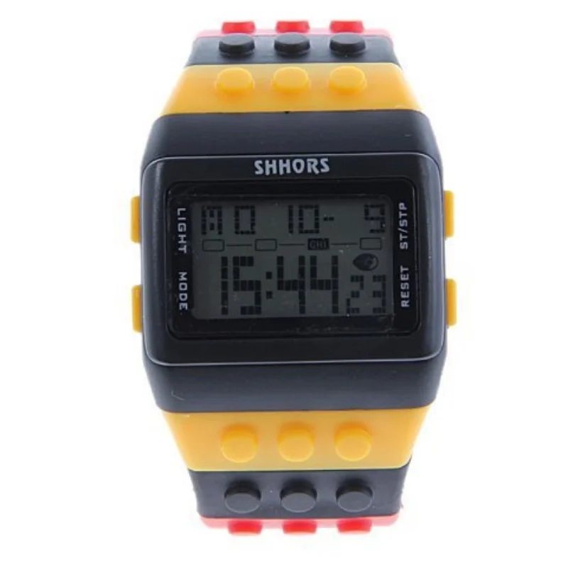 SHHORS zegarki damskie zegarki sportowe damskie moda plastikowe zegarki Led cyfrowe Rainbow Watch elektroniczne zegarki na rękę reloj mujer