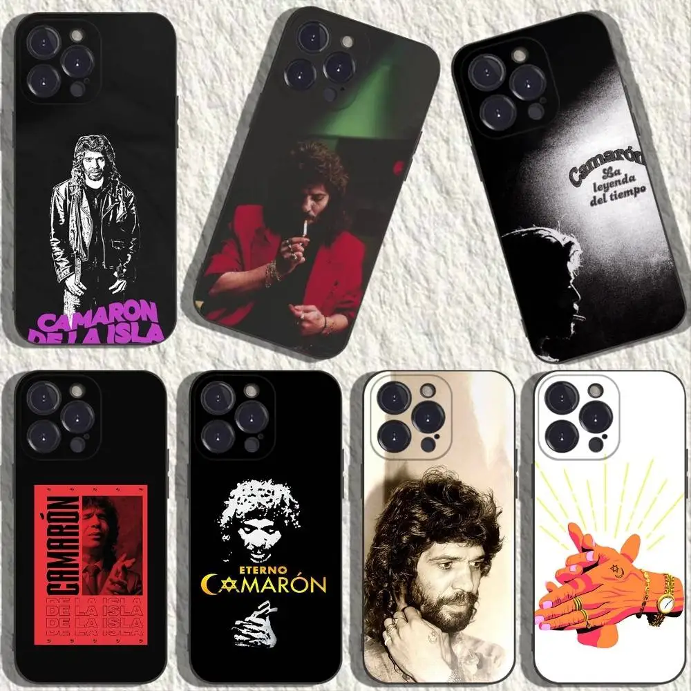 

Camaron d-De-La-Isla Phone Case For iPhone 16,15,14,13,12,11 Plus,Pro Max,XS,X,XR,SE,Mini,8,7,Soft Silicone Black Cover