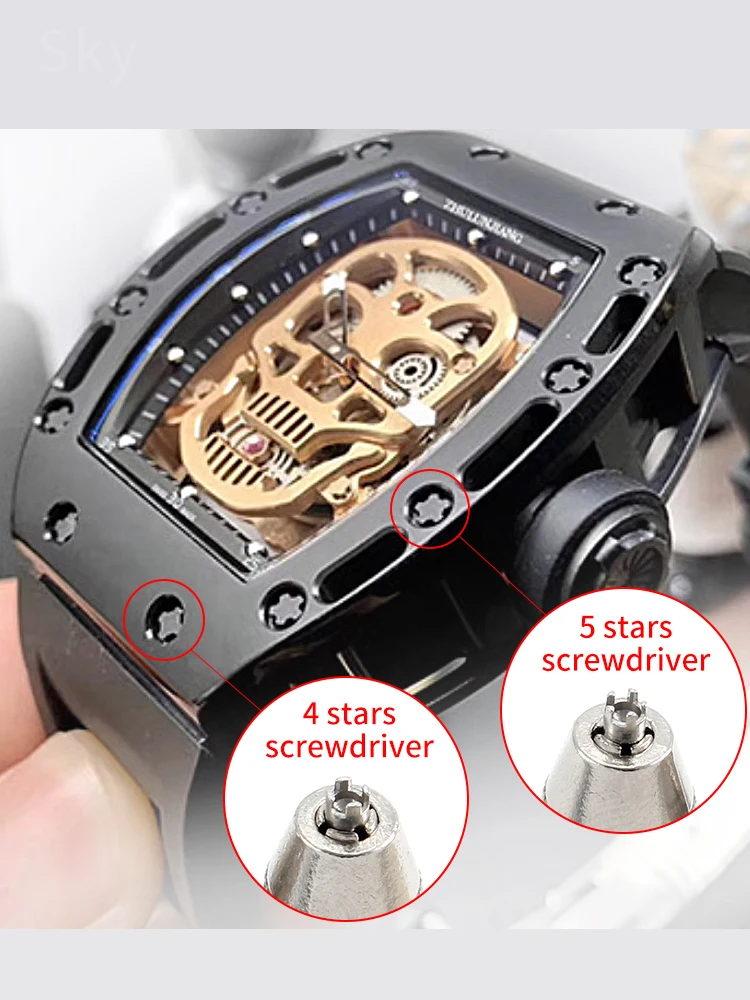 For Richard Mille RM50 Rm53 Underskin Plain Leather Nylon Canvas Waterproof Men\'s Watch Strap 25mm Screwdriver Watchbands