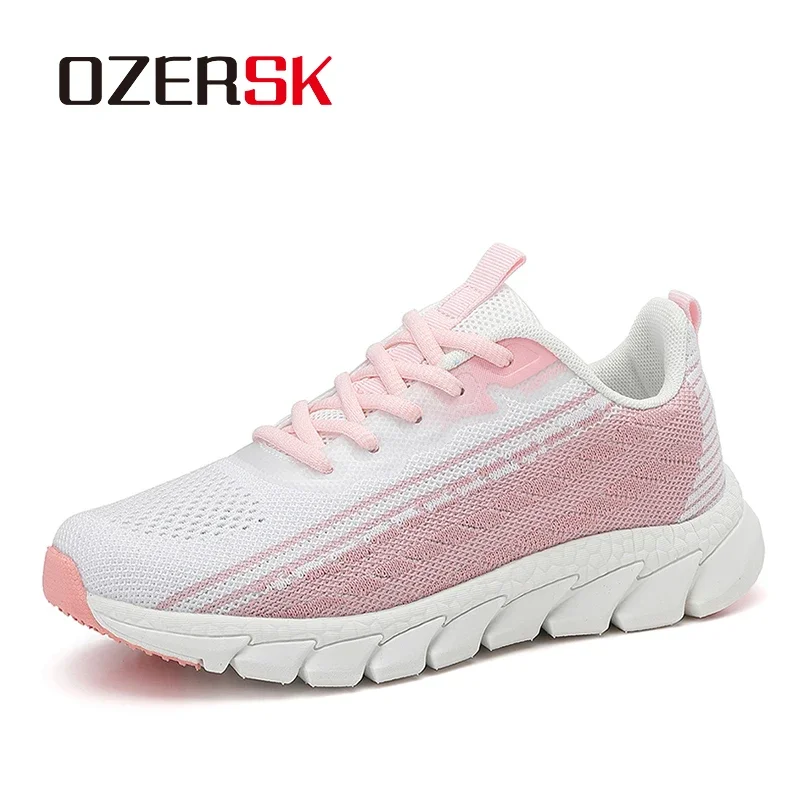 Ozersk 2024 mulher sapatos plataforma de moda tênis senhoras luz suave primavera verão malha respirável sapatos casuais para mulher