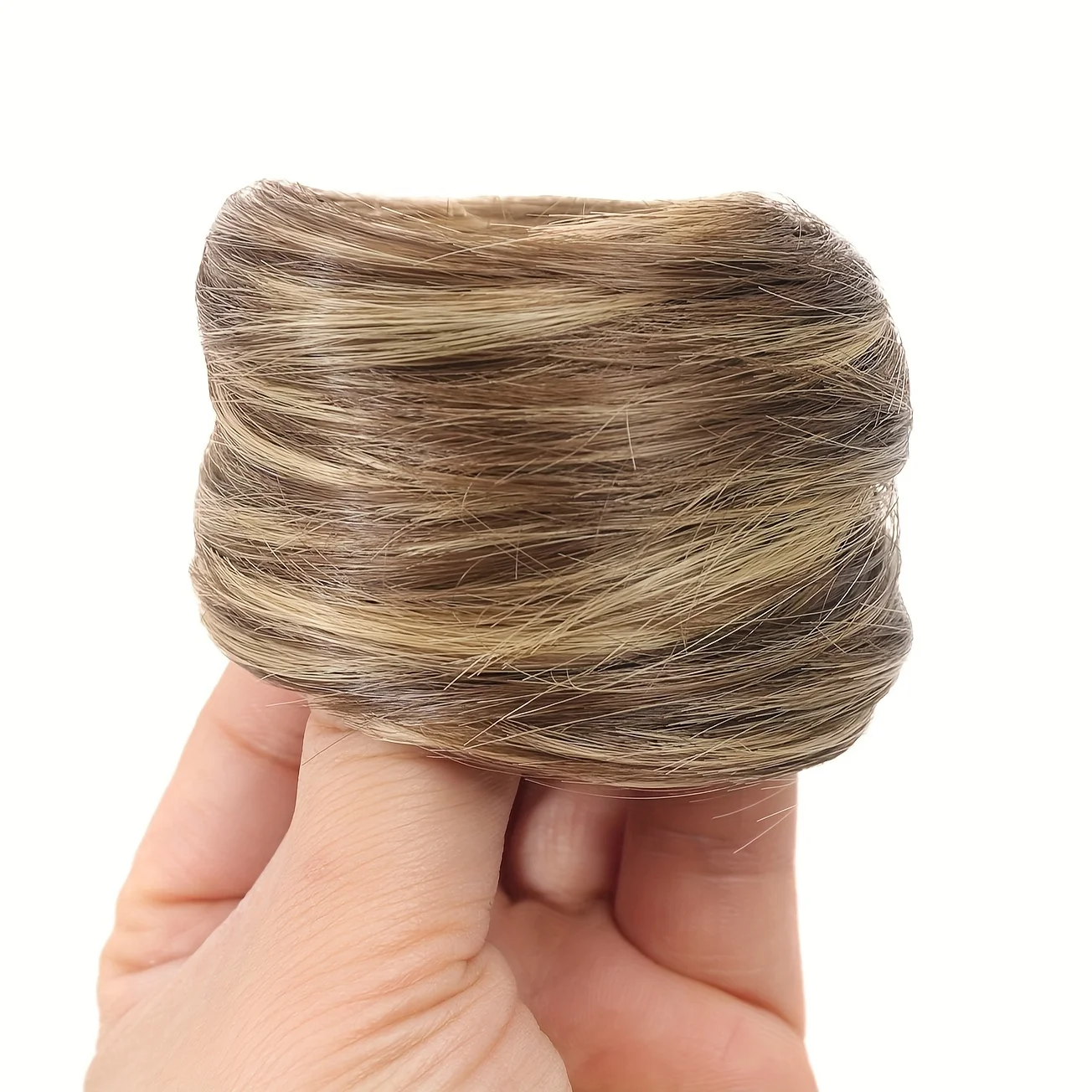 Synthetischer Chignon, elastisches Gummiband, künstlicher Haarknoten, zum Anklipsen auf der Haare, Schwanzverlängerung, Hochsteckfrisur, Haarteil, Pferdeschwanz für Frauen, Weihnachten