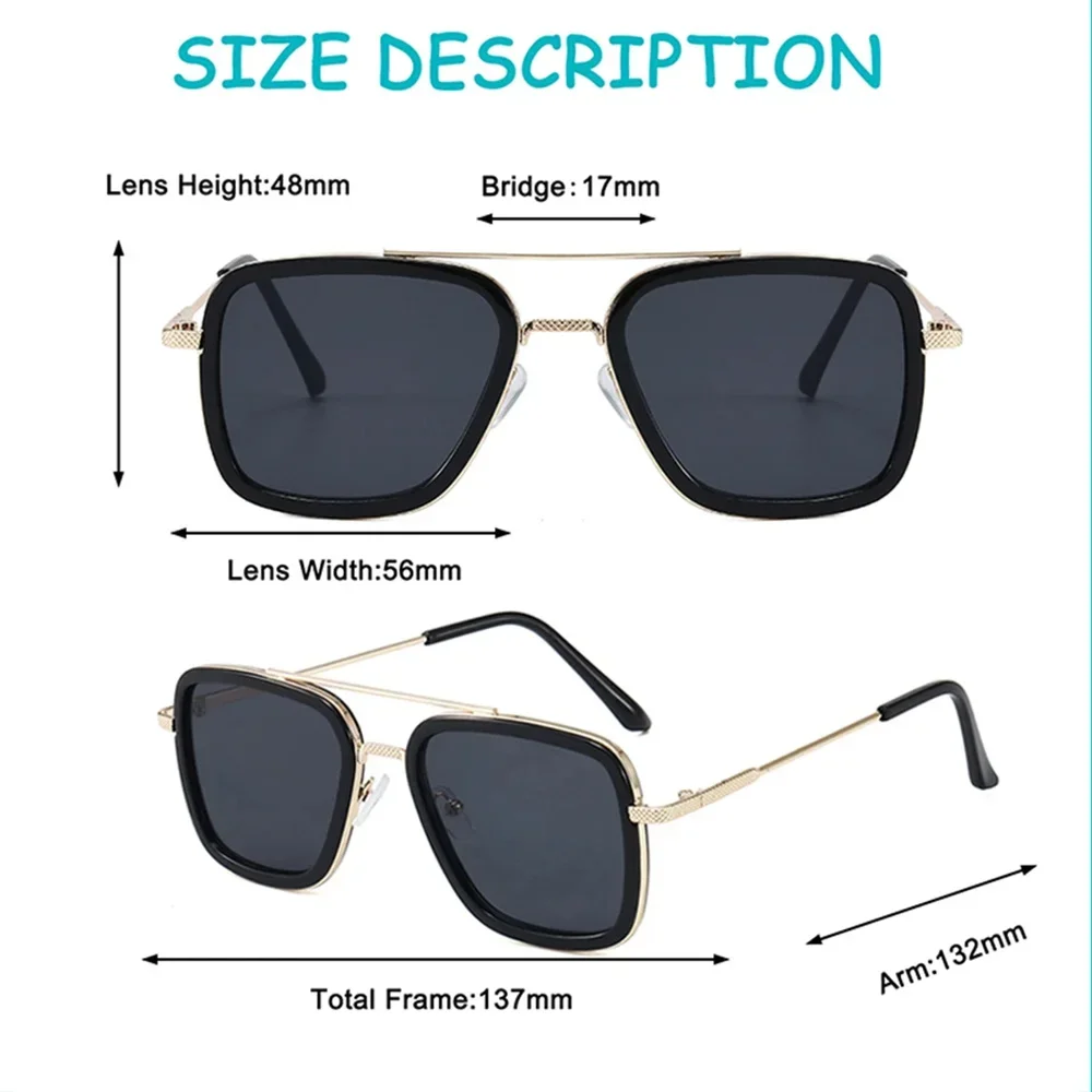 Sunglasses Men Women Luxury Pilot Polarized Sun Glasses UV400 Fashion Summer Holiday Square Shades Sunglasses