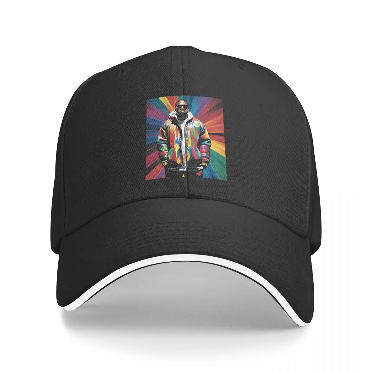 Hip Hop Kanye West Rock Baseball Cap Fashion Meme Rap Style Sandwich Cap Unisex Style Adjustable Caps Hat Outdoor