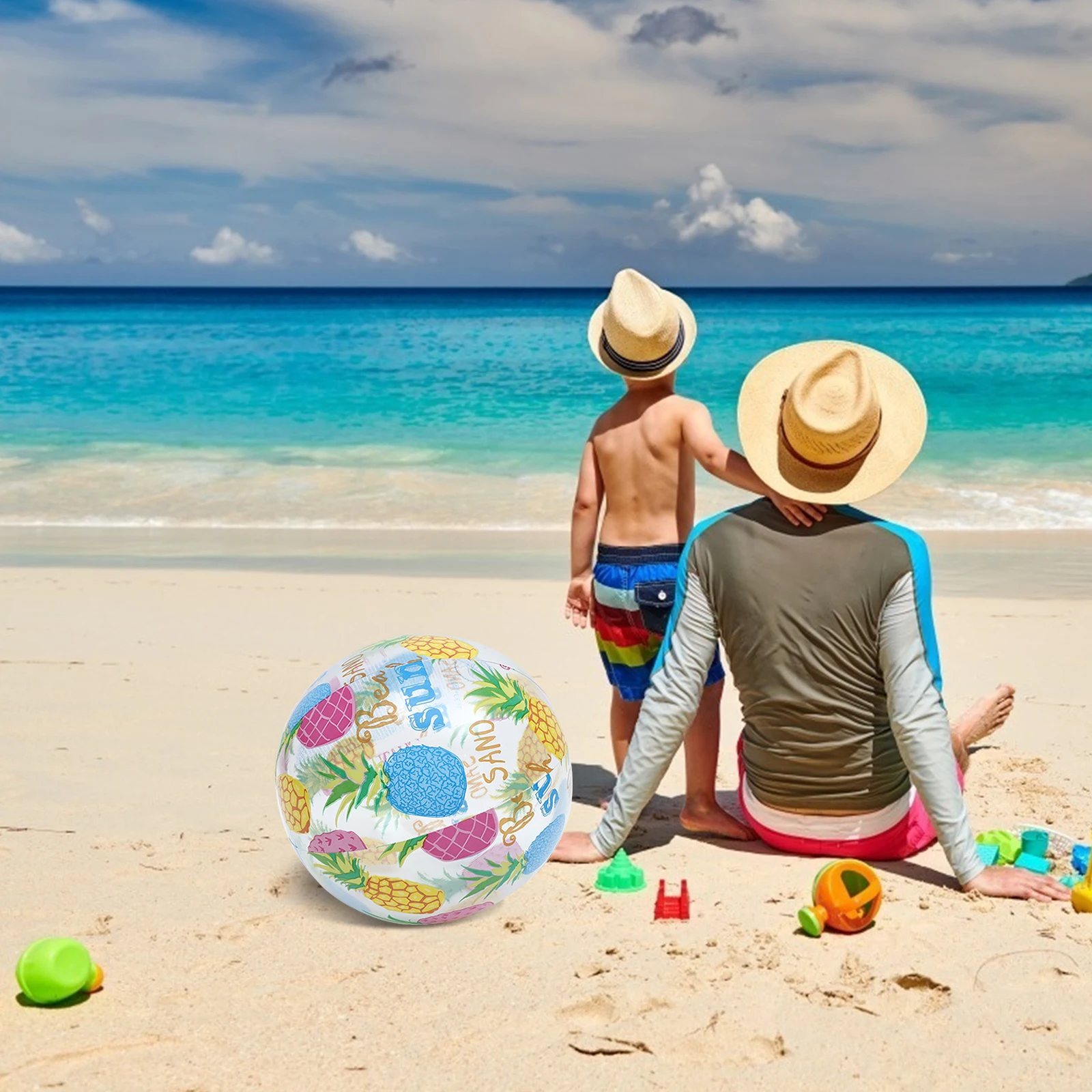 

3 Pcs Ocean Inflatable Beach Ball Child Mini Balls Bulk Lively Party Decoration
