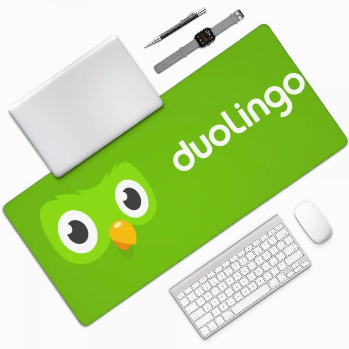 

Duolingo Owl Duo большой коврик для мыши, компьютерная клавиатура, коврик для мыши, игровой коврик для ноутбука, офисные аксессуары, настольные коврики