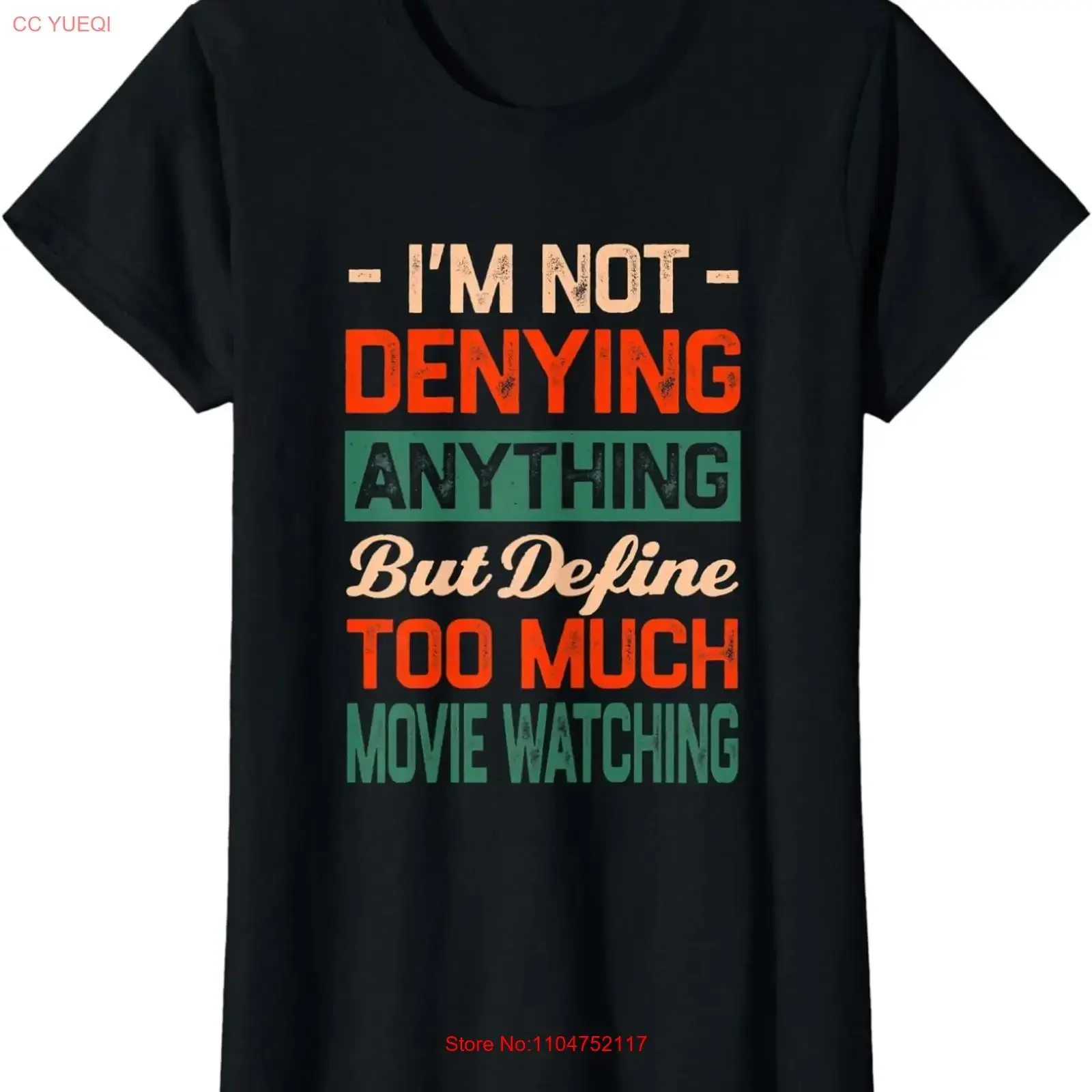 Define Too Much Movie Watching Funny Lover Ladies' Crewneck T Shirt long or short sleeves vintage Washed Comfortable Versatile