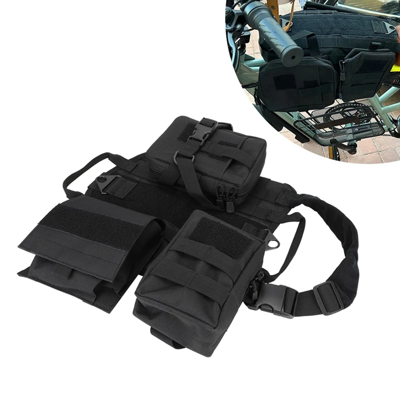 For Super 73 S1/S2/R/Z Battery Frame Bag, Multiple Pockets Multifunctional Tool Storage Bag Motorcycle Replacement Parts