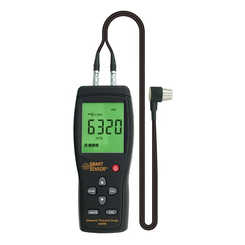 

SMART SENSOR AS850 Handheld Ultrasonic Thickness Gauge Steel Aluminium Plate Thickness Meter for industrial measurements