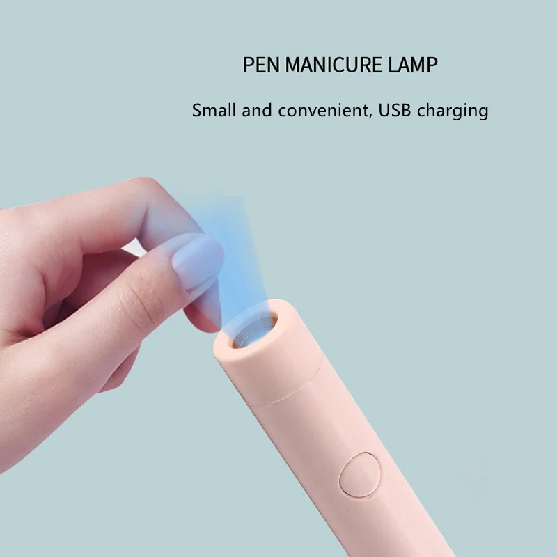 New LED mini Portable Pen Nail Light Therapy Machine Mini Rechargeable Nail Lamp Dryer