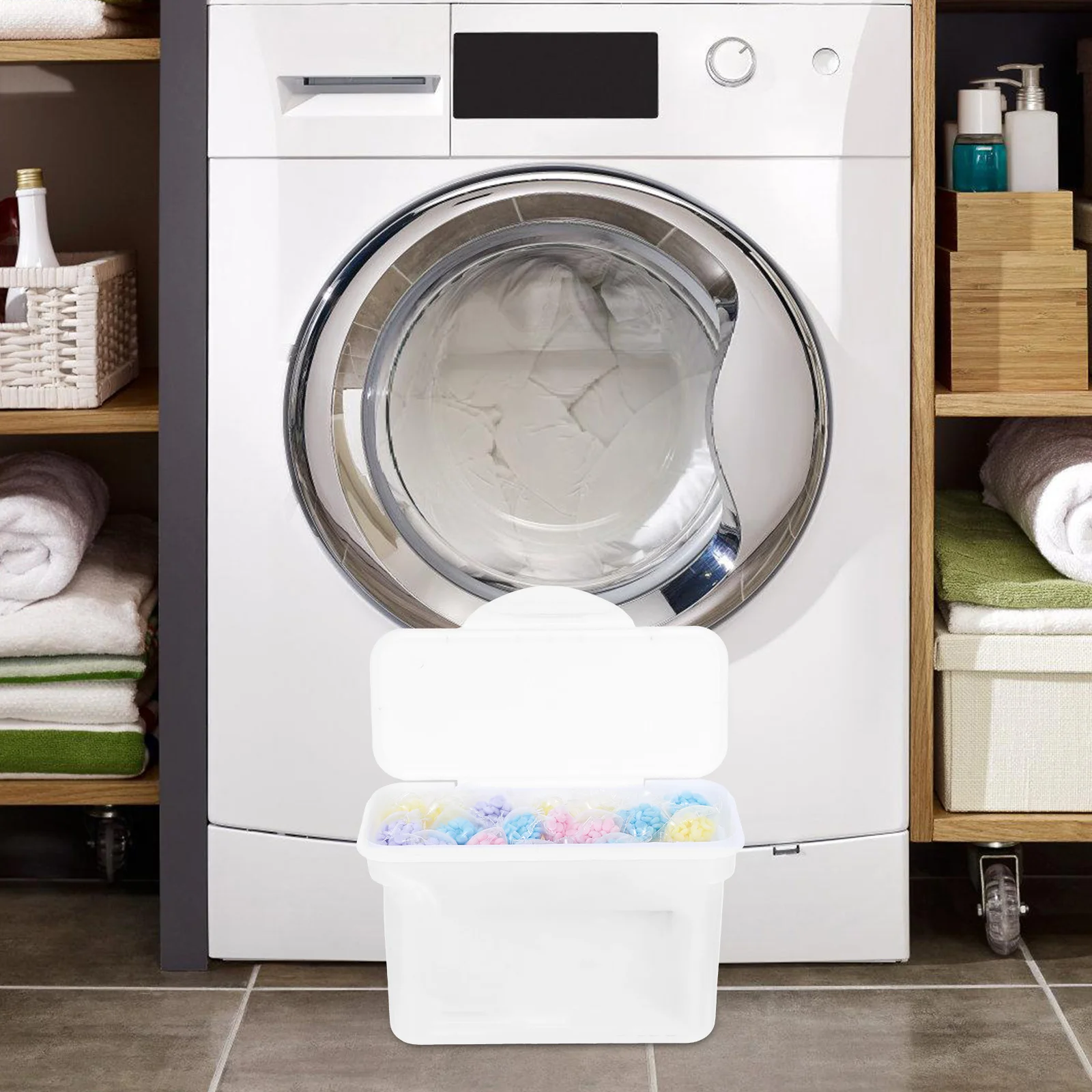 

100Pcs Washing Capsules Laundry Scent Beads Fabric Enhancer Fast Dissolving No Residue Fresh Fragrance for Clothes Detergent