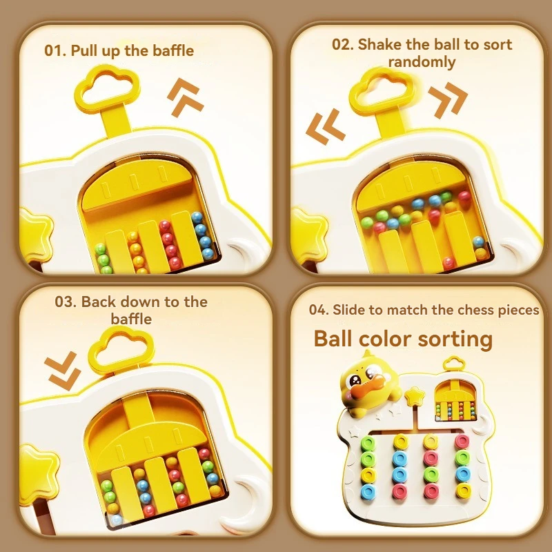 Nuovo gioco di scacchi bifacciale a quattro colori che cammina, allenamento per il pensiero logico Puzzle per la prima educazione Montessori Giocattoli natalizi