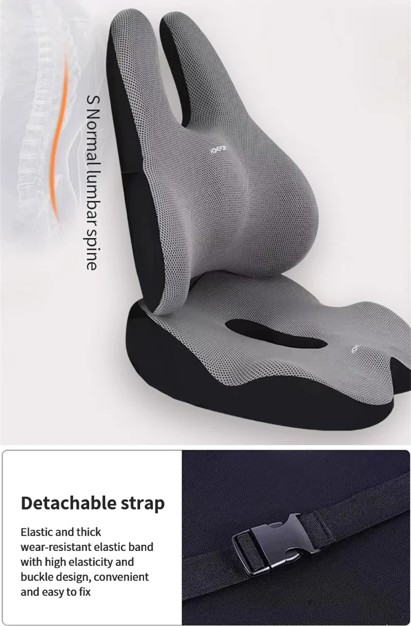 Beckenneigungskorrektur-Sitzkissen, Memory-Schaum-Gesäßkissen, Gesäßkissen für Stuhl, Zuhause, Büro, Auto, Verdicktes Sitzkissen – Detail 3