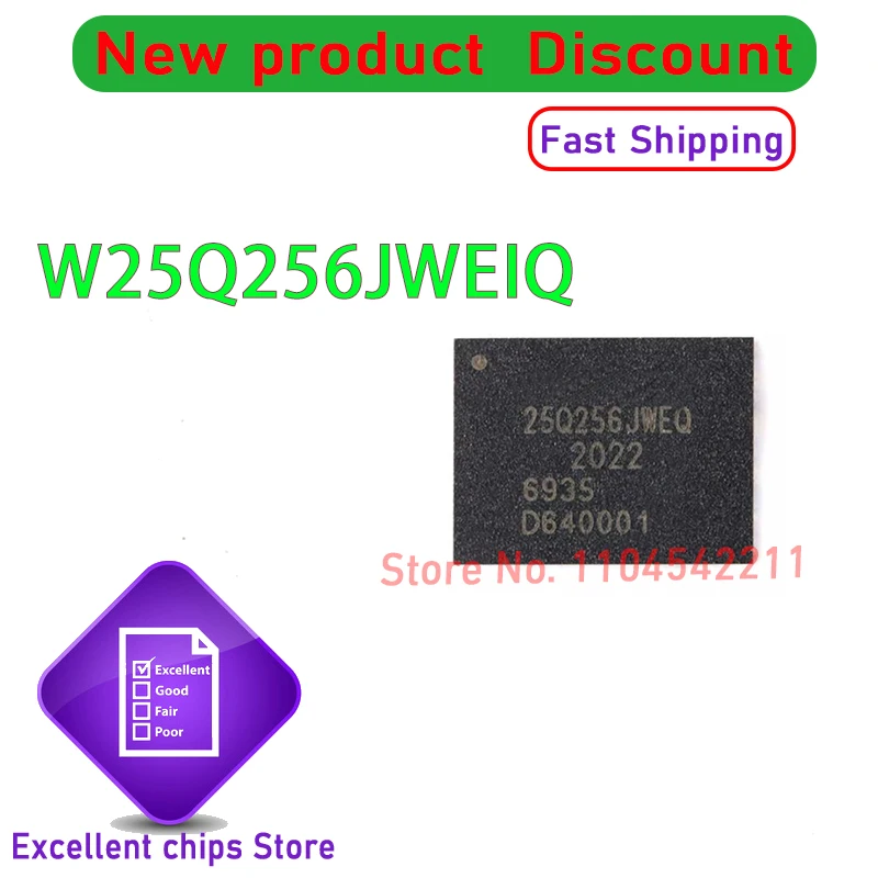 1PCS ~ 10 STKS/PARTIJ W25Q256JWEIQ W25Q256 W25Q256JWE 25Q256JWEIQ Nieuwe Originele