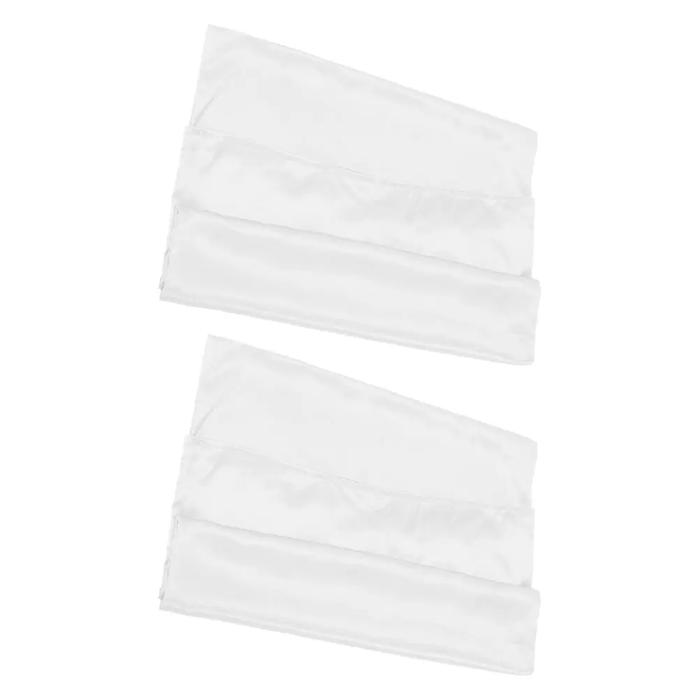 2 pezzi federa in seta imitazione 51x76 cm grigio chiaro bianco tinta unita fodere per cuscini in poliestere double face cuscini da letto