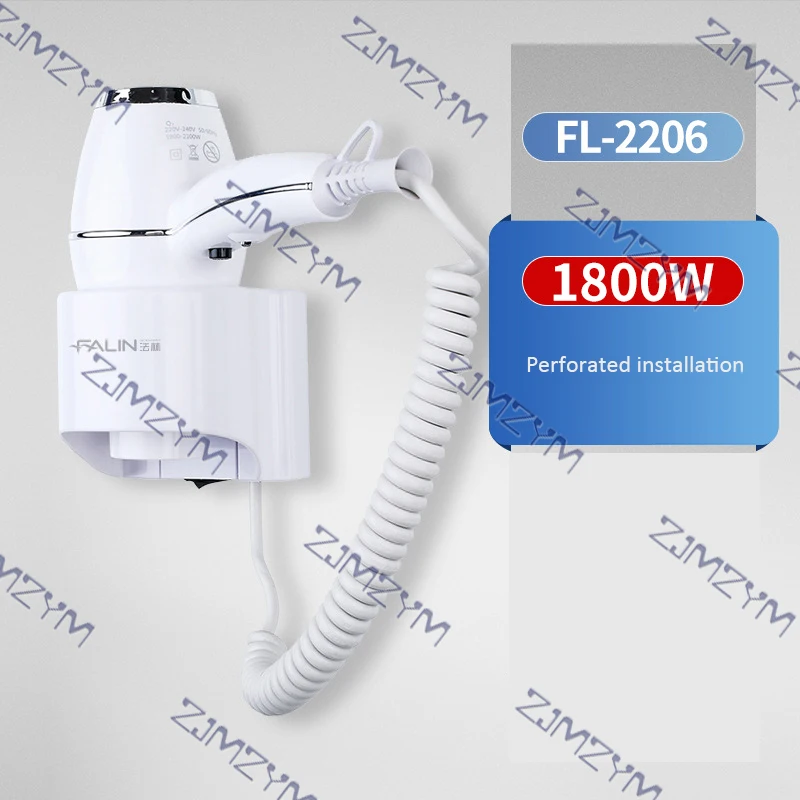 Hair Dryer 1800W High Power Wall-mounted Cold And Hot Wind Power blower Dryer For Home And Hotel