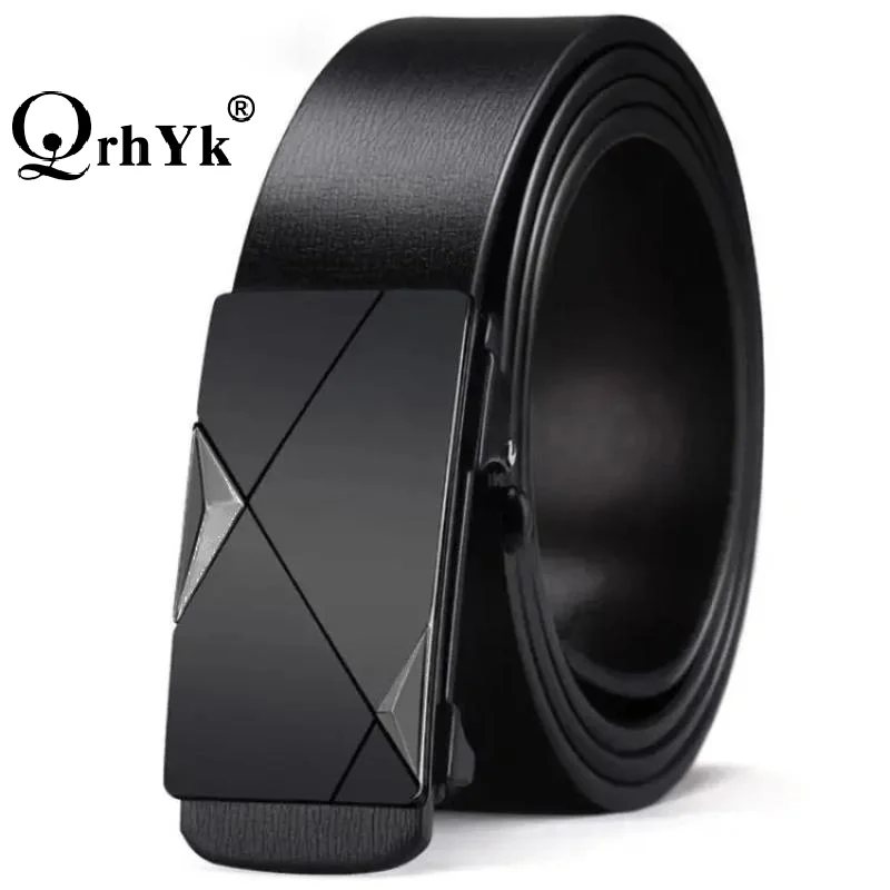 1Pcs PU Men's Inner Wear Belt Minimalist And Stylish Automatic Buckle Belt Perfect For Casual And Business Occasions