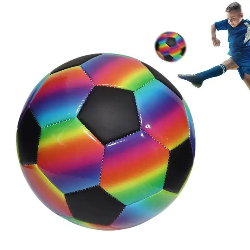 

Football Rainbow Soccer Practice Outdoor Football Sports Soccer Indoor Outdoor Football Portable Sports Equipment For Girls Boys